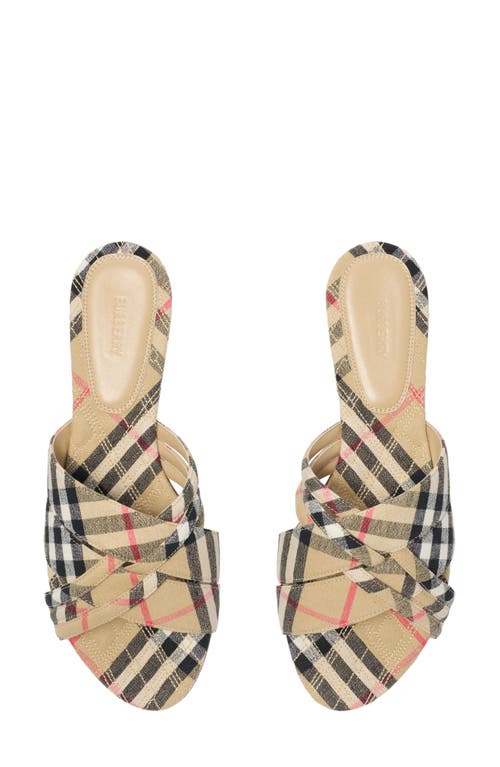 Shop Burberry Cabana Woven Slide Sandal