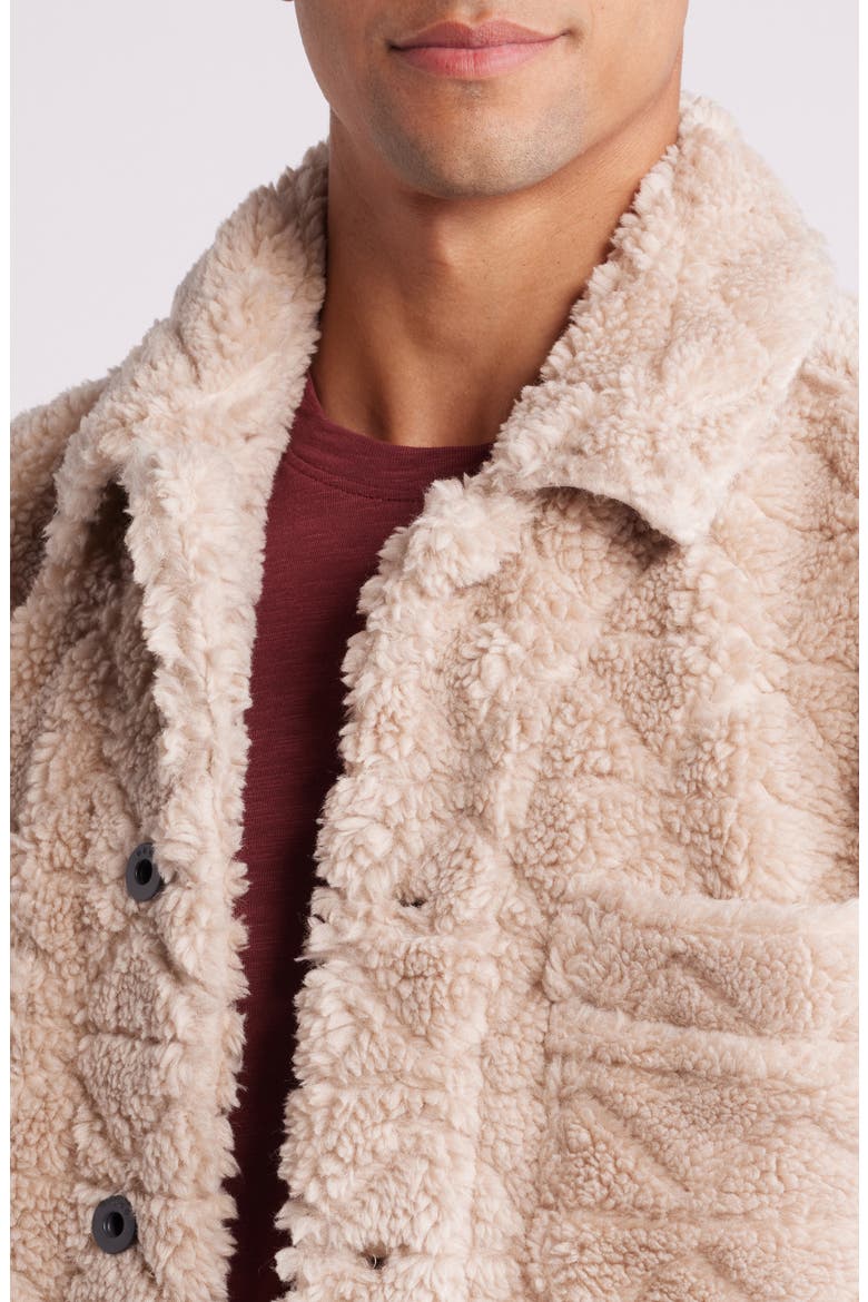 Janson UGGfluff Trucker Jacket, Alternate, color, PUTTY
