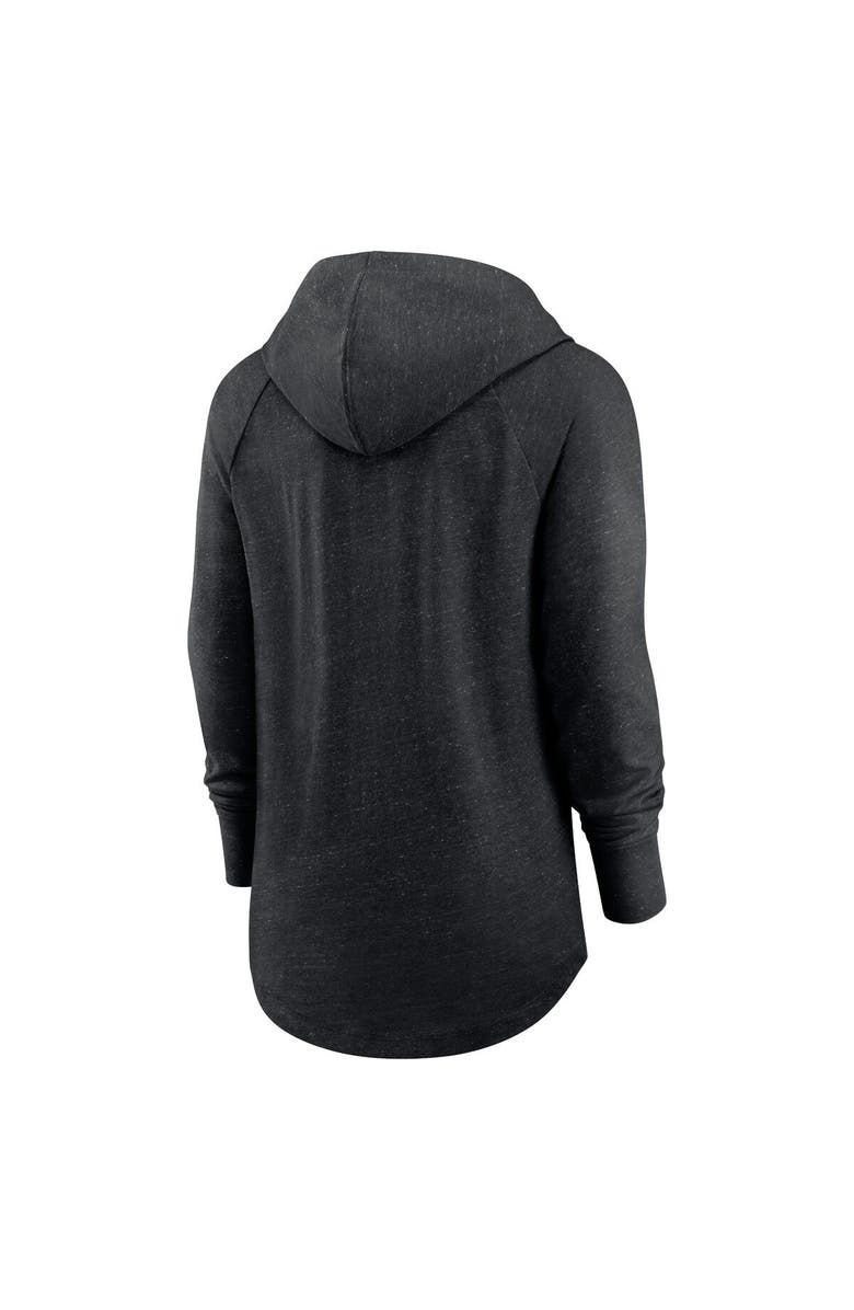 Nike Women's Nike Black Pittsburgh Steelers Minimal Statement Lightweight Raglan Funnel Neck Pullover Hoodie, Alternate, color, 