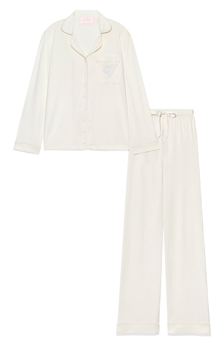 HOUSE OF CB Classic Pajama Top, Alternate, color, White