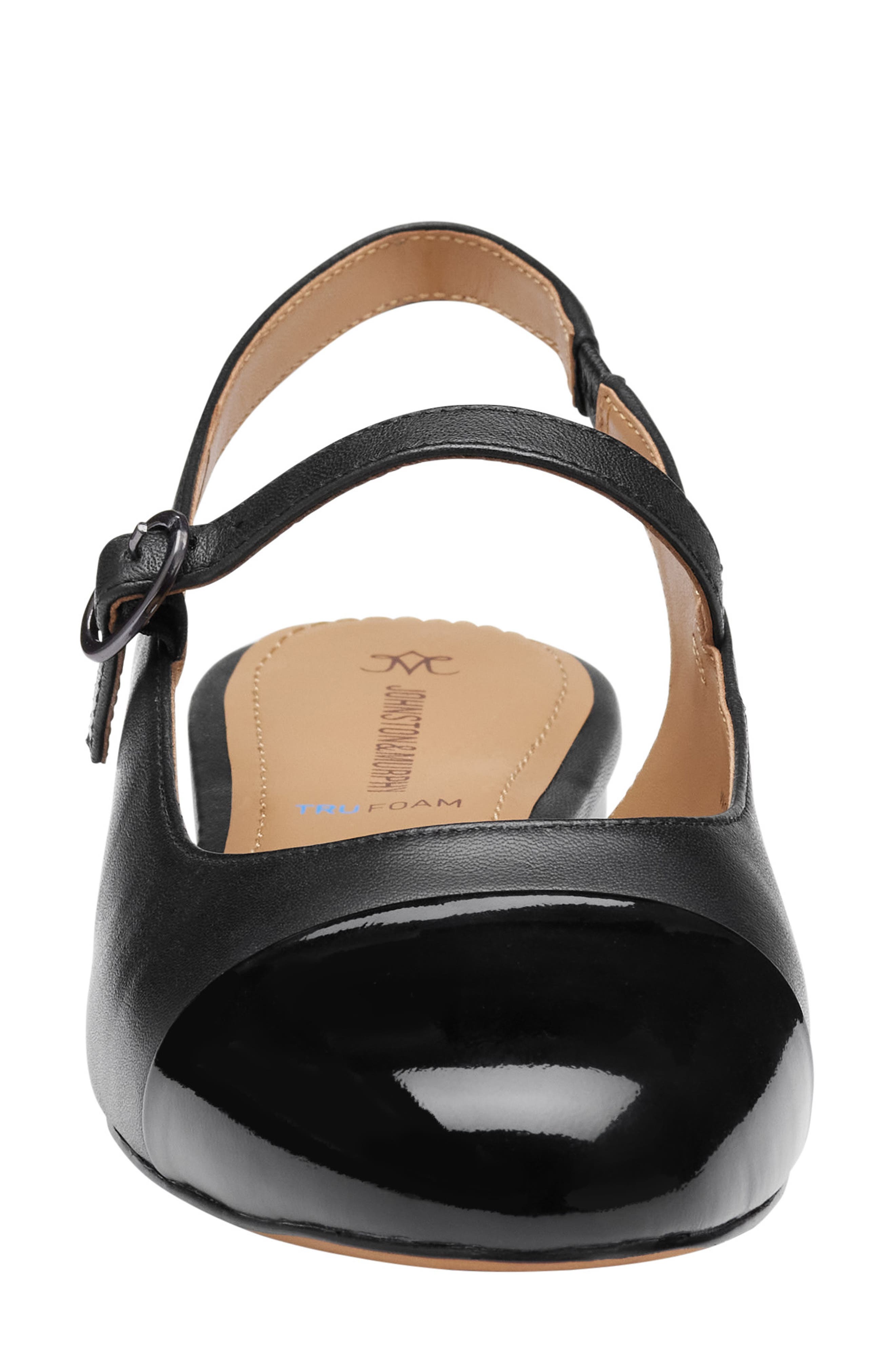 Johnston & Murphy Claire Mary Jane Slingback Flat, Alternate, color, Black Patent Leather