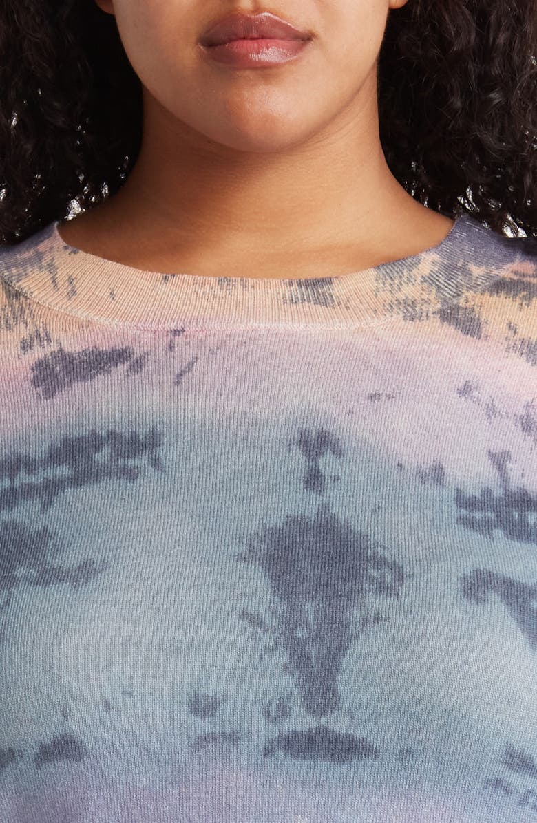 Wit & Wisdom Tie Dye Blouson Sleeve Cotton Sweatshirt, Alternate, color,