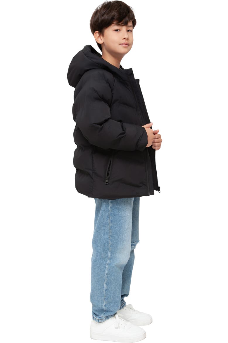 Kids' Seamless Puffer Jacket, Alternate, color, Black