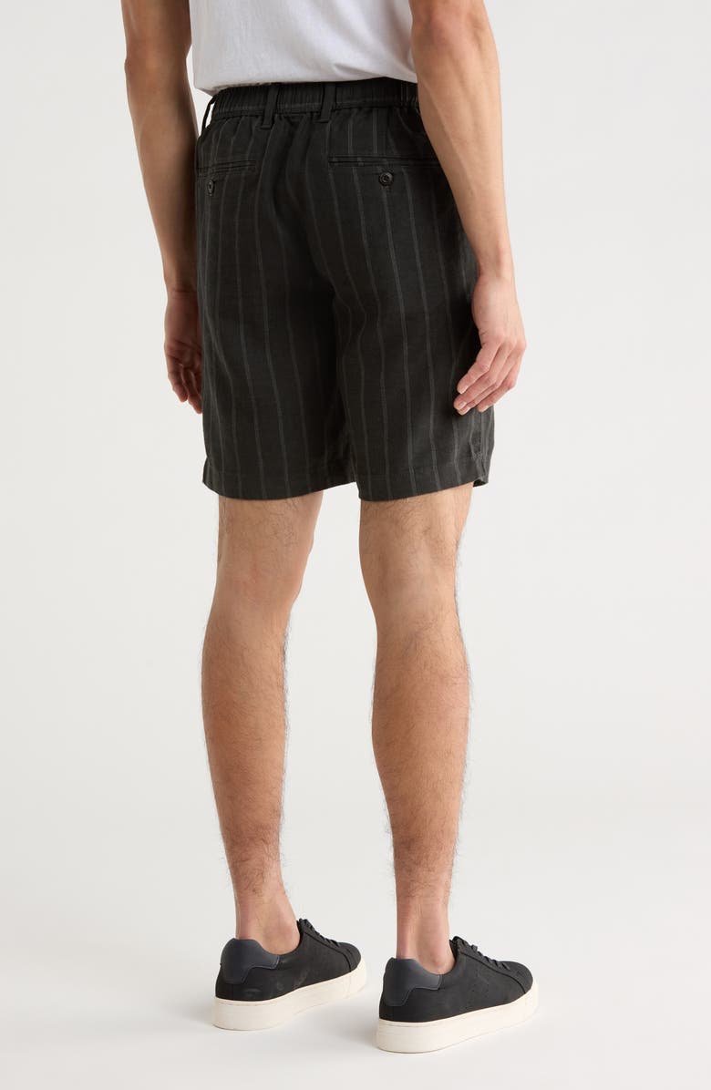 Tommy Bahama Isla Sands Pleated Stripe Linen Blend Shorts, Alternate, color, Fog Grey