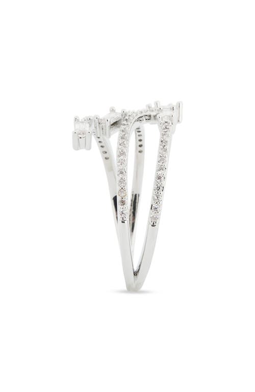 Nordstrom Rack Cubic Zirconia Spiral Bypass Ring