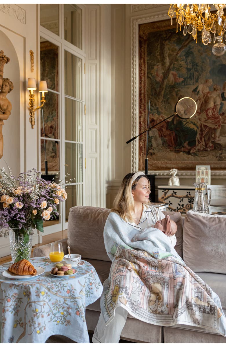 ATELIER CHOUX Monceau Mansion Cotton Swaddle, Alternate, color,