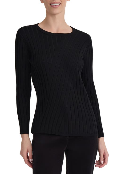 Wide Rib Crewneck Sweater