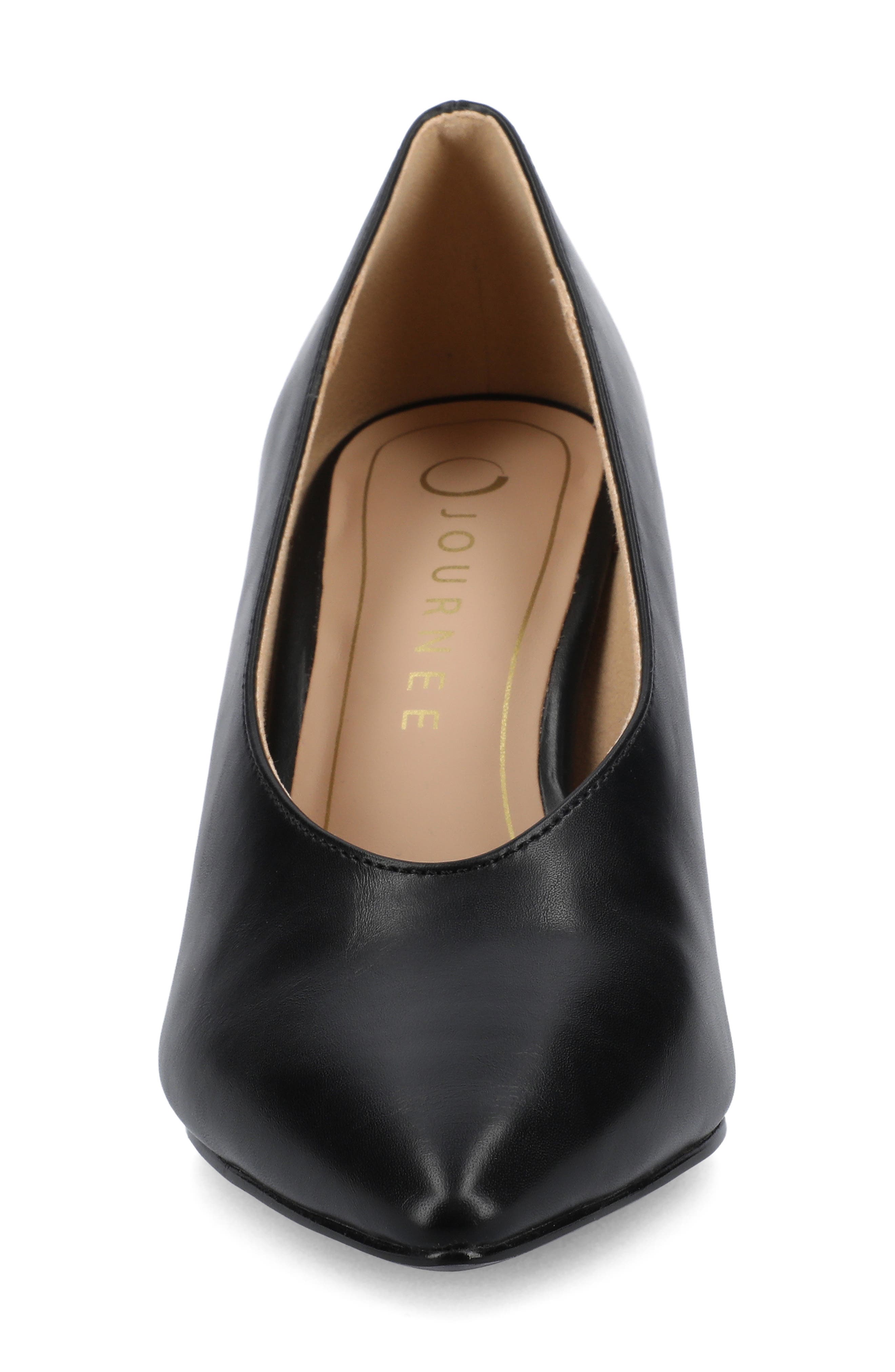 Journee Collection Danika Pointed Toe Pump, Alternate, color, Black