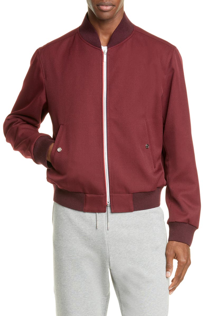 Thom Browne Twill Bomber Jacket, Main, color, 