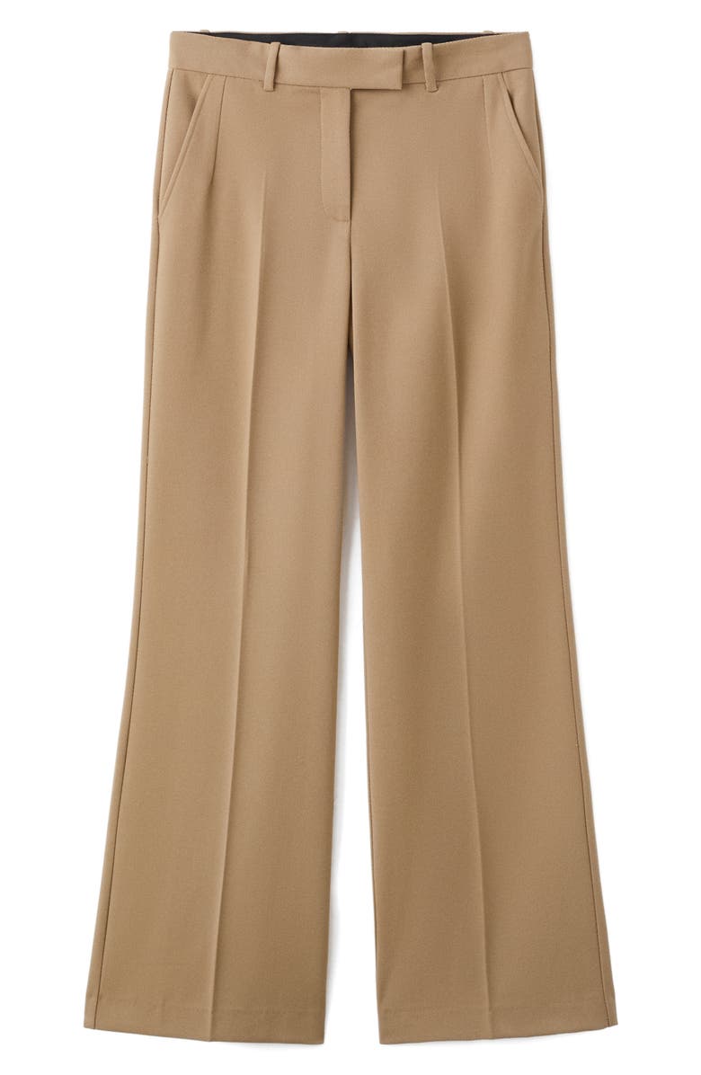 MANGO Osaka Wide Leg Pants, Main, color, Medium Brown