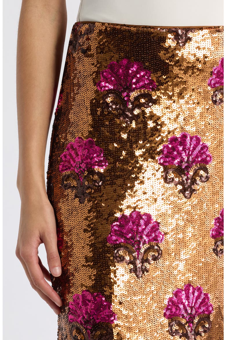 Emersyn Sequin Skirt, Alternate, color, BRONZE / PINK SEQUIN