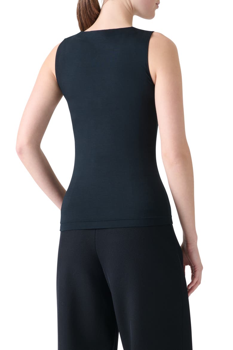 Dot Detail Stretch Modal Tank, Alternate, color, BLACK