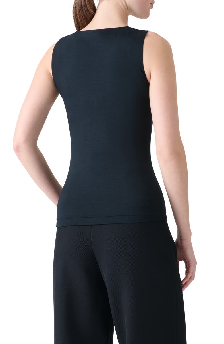 Akris punto Dot Detail Stretch Modal Tank, Alternate, color, Black