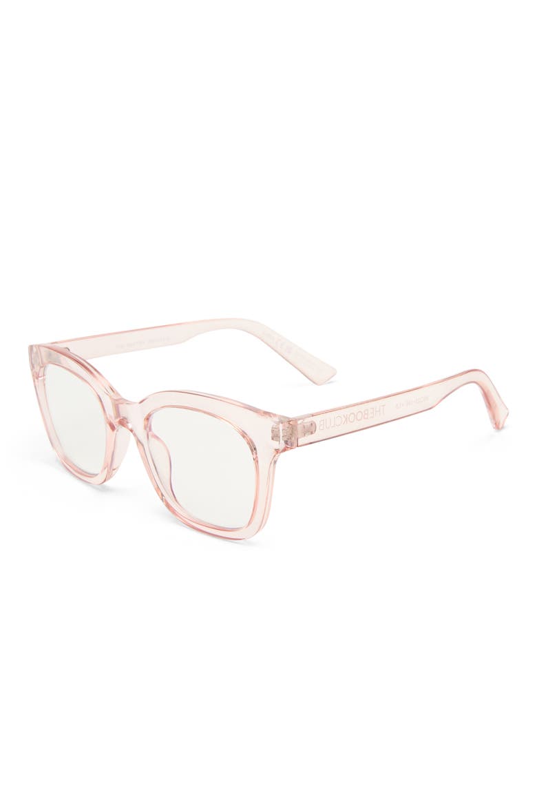 The Beatrix 48mm Square Blue Light Blocking Reading Glasses, Alternate, color, ROSEWATER