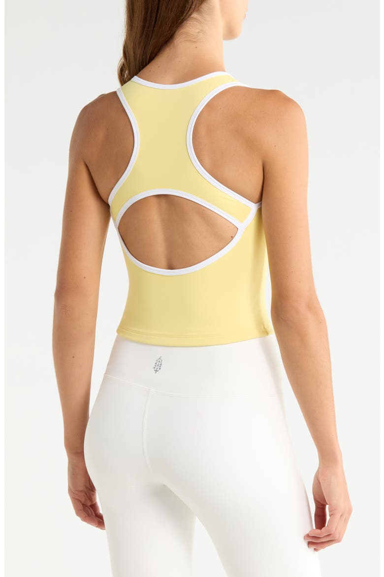 Sport Cut Out Racerback Tank, Alternate, color, POPCORN WHITE