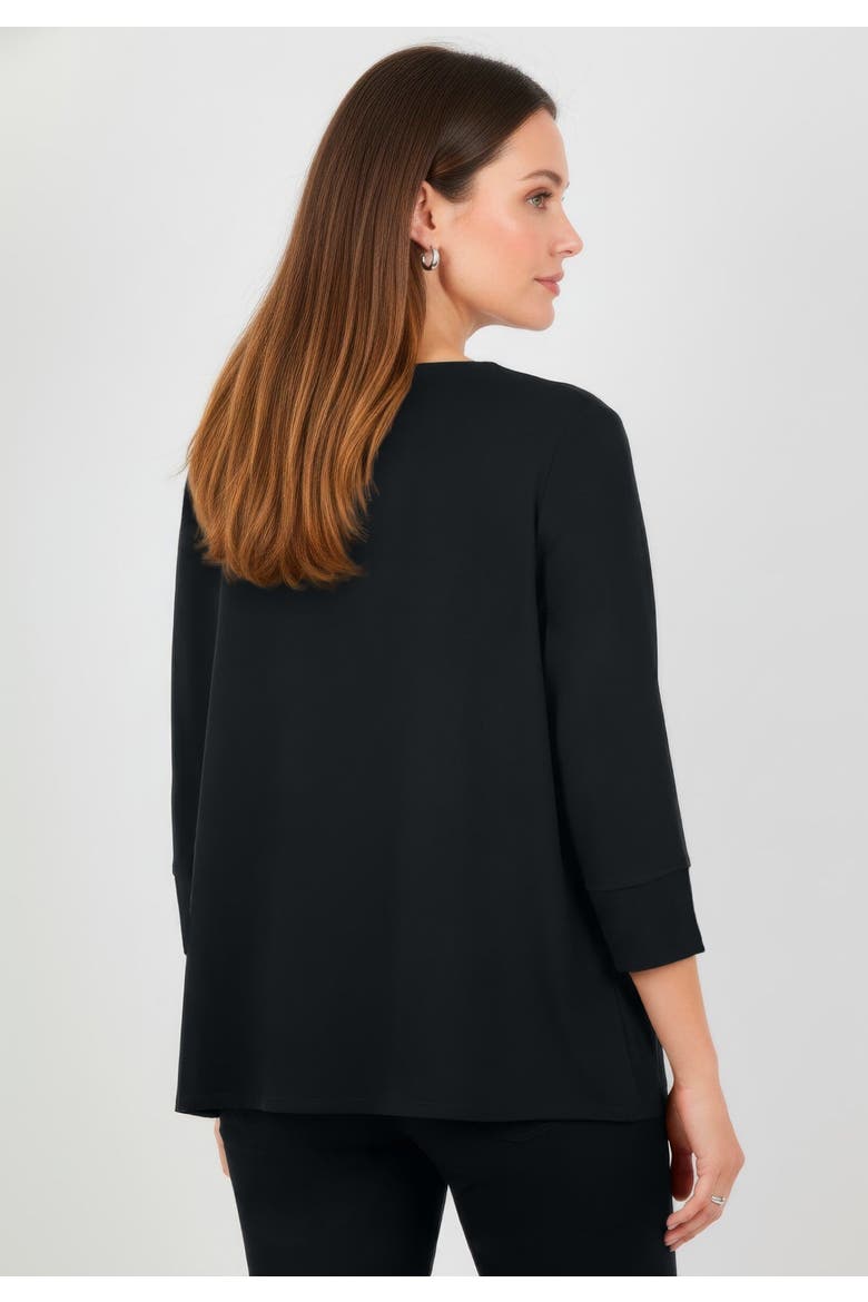 2 In 1 Layered Tunic, Alternate, color, BLACK BIAS STRIPE