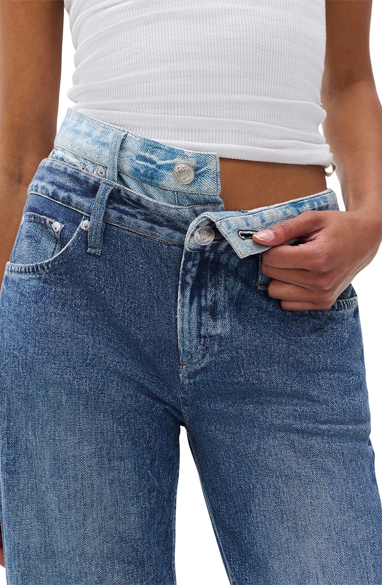 rag & bone/JEAN Miramar Combo Terry Jeans, Alternate, color, Blue