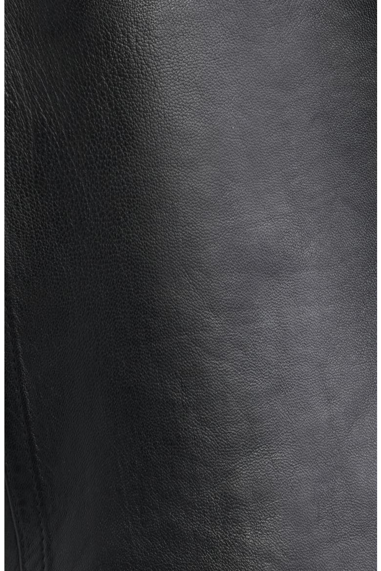 Lefei Leather Jacket, Alternate, color, BLACK/ BLACK