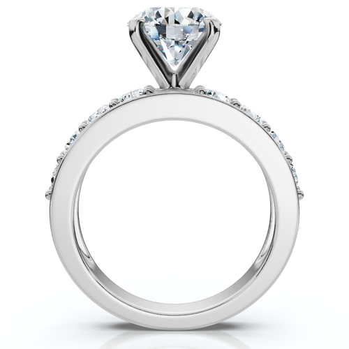 Bliss Diamond Certified 2.90ct Round Diamond Engagement Ring 14k Gold Or Platinum Lab Grown In 14k White Gold