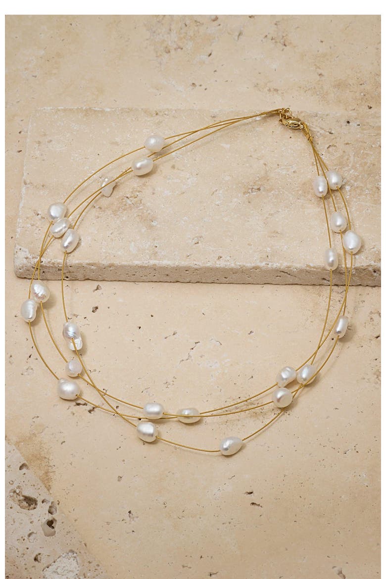 Pacific Pearl Choker, Alternate, color, Gold