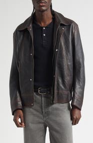 Golden Goose Journey Leather Bomber Jacket