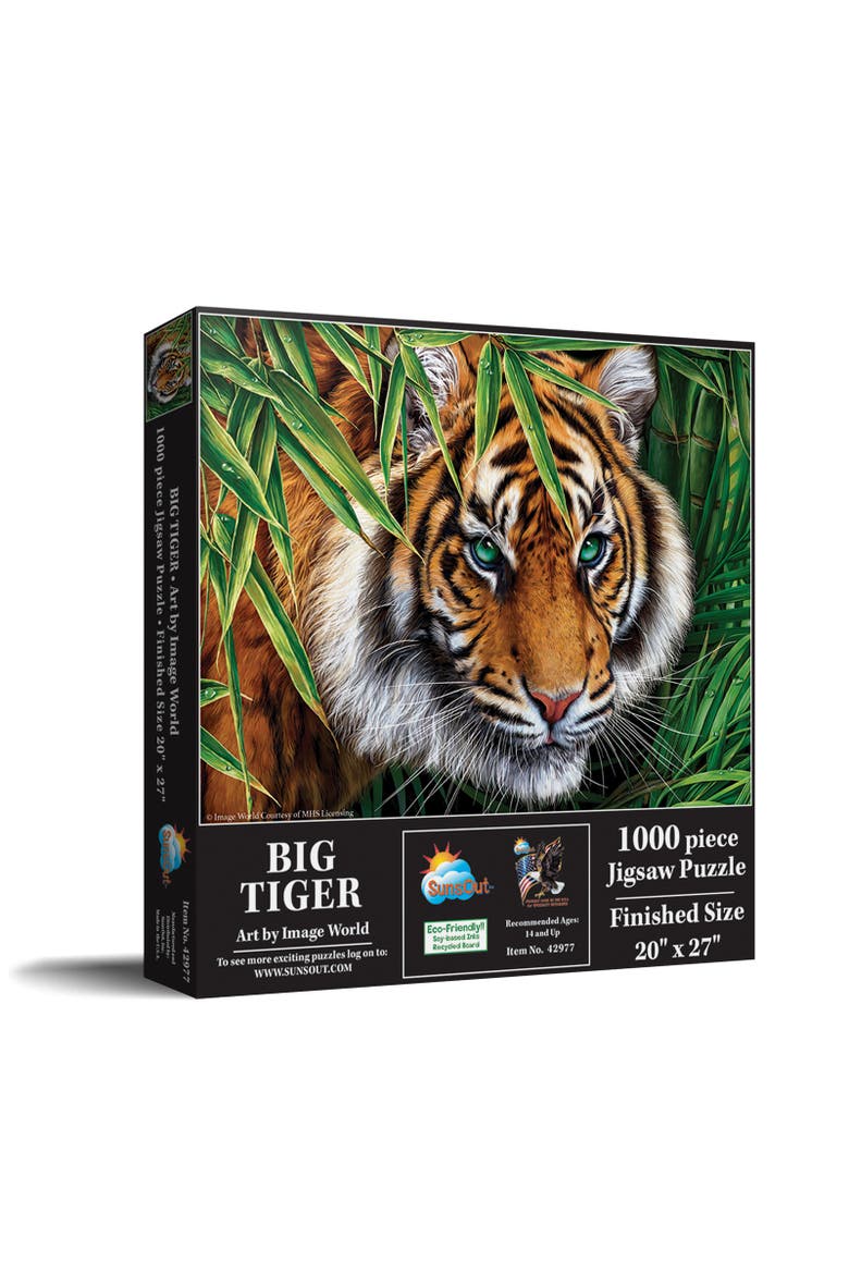 Big Tiger 1000 piece Jigsaw Puzzle for Adults, Main, color, Multicolor