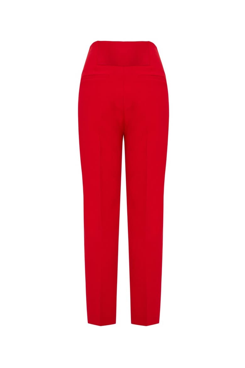 High Carrot Fit Pants, Alternate, color, RED