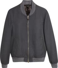 TOM FORD Two-Way Zip Lightweight Wool & Silk Bomber Jacket