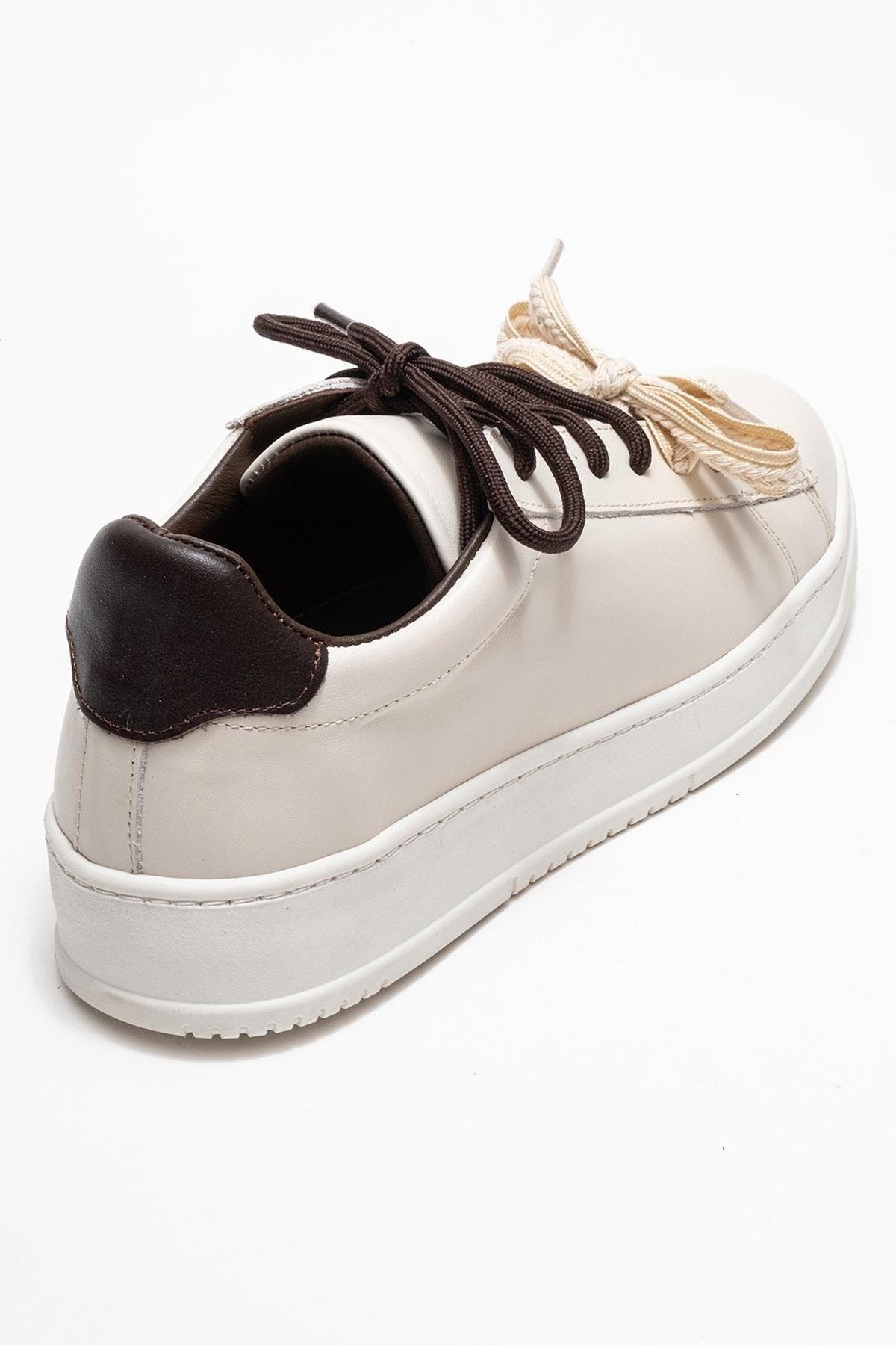 Warron Leather Sneakers, Alternate, color, Beige Leather