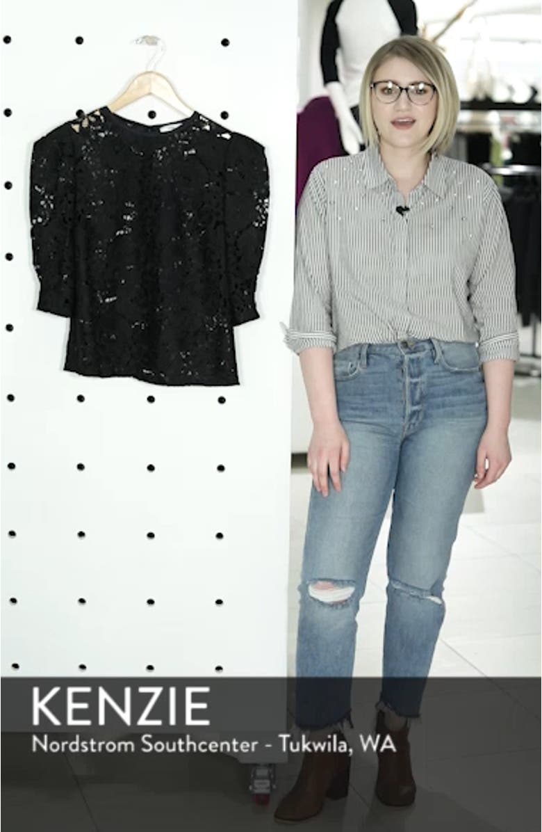 Puff Sleeve Lace Blouse, sales video thumbnail