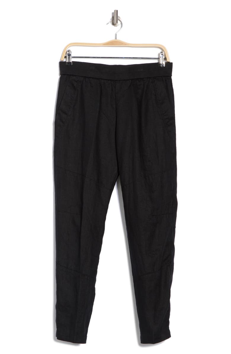 James Perse Patched Linen Pull-On Pants, Alternate, color,