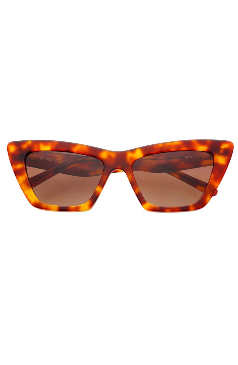FREYRS Eyewear Siena Cat Eye Sunglasses, Main, color, Brown Tortoise