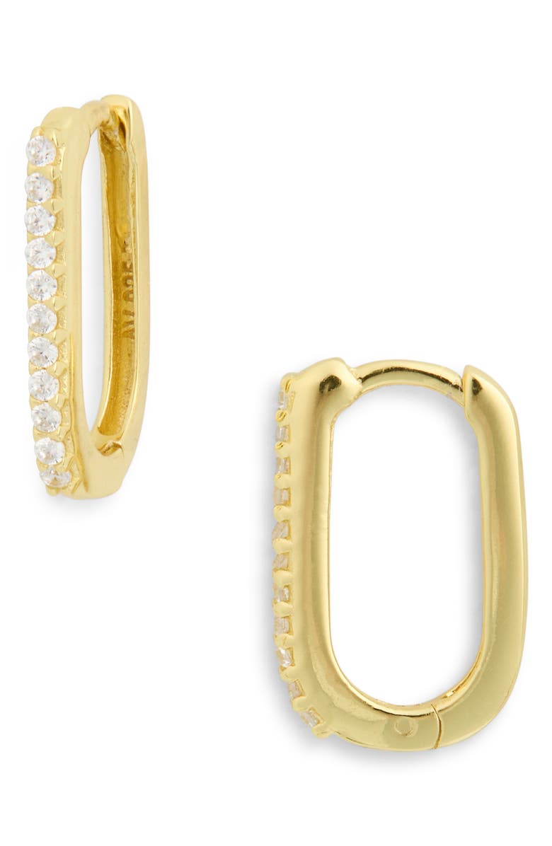 ARGENTO VIVO Cubic Zirconia Huggie Hoop Earrings, Main, color, Gold