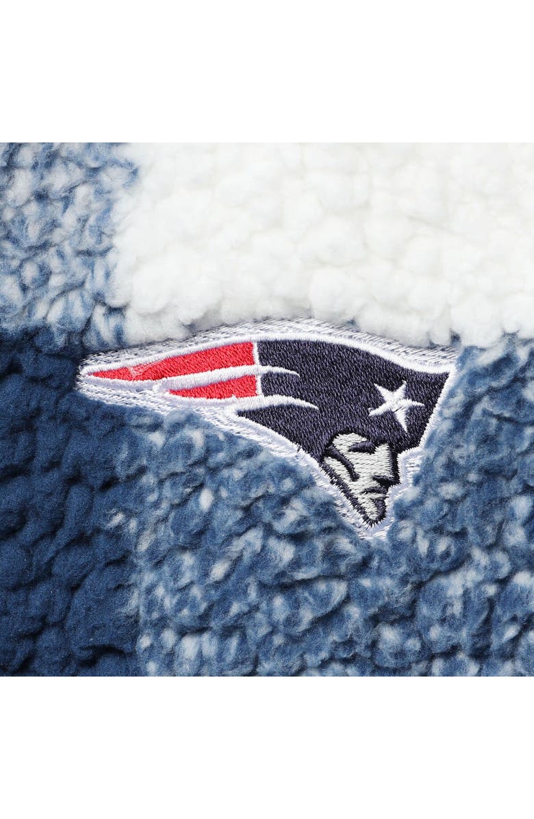 G-III 4HER BY CARL BANKS Women's G-III 4Her by Carl Banks Navy New England Patriots Sherpa Plaid Quarter-Zip Jacket, Alternate, color, 