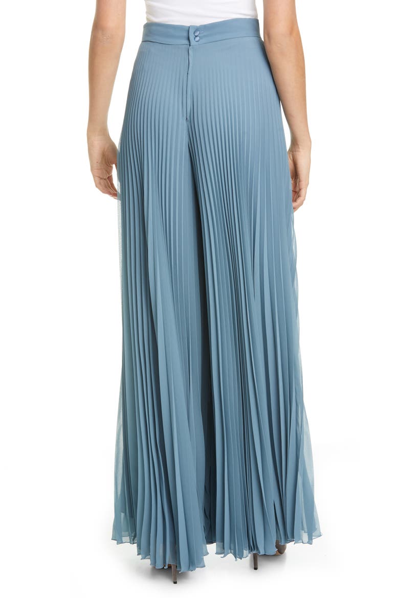 Pagode Pleated Georgette Pants, Alternate, color, AVIO