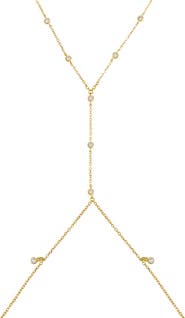 BY ADINA EDEN Bezel CZ Shaker Body Chain