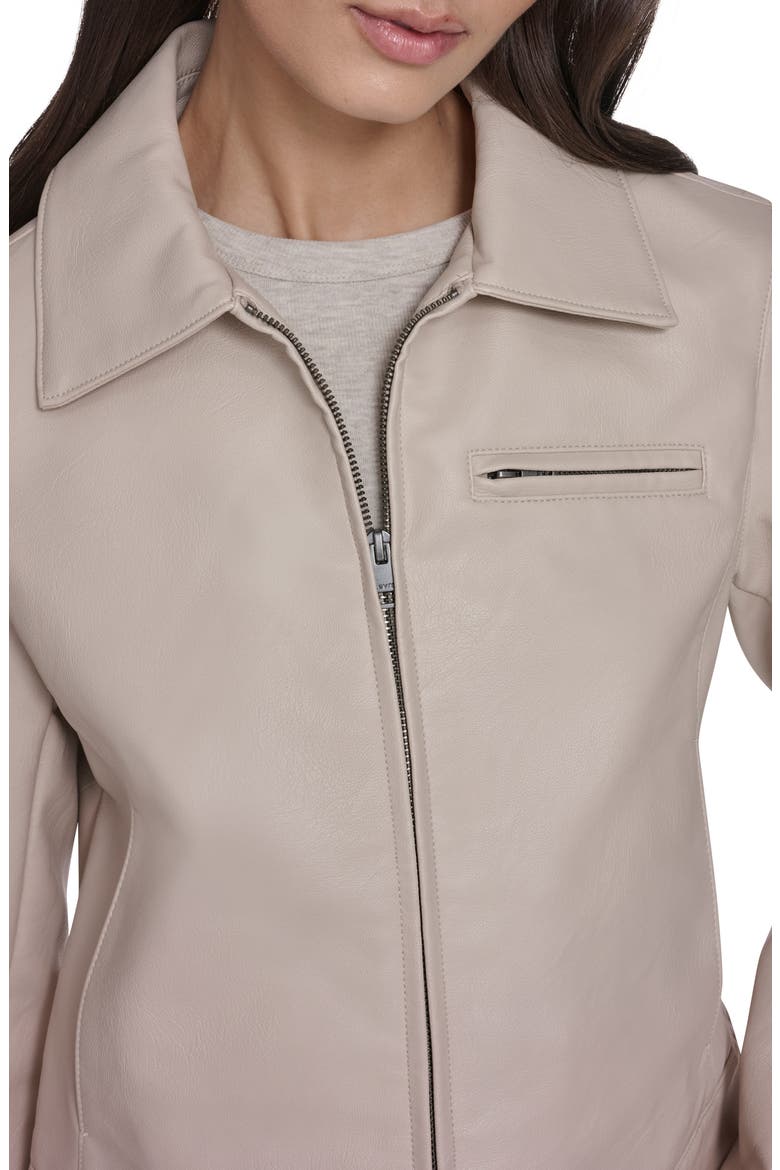 Faux Leather Jacket, Alternate, color, CHATEAU GREY