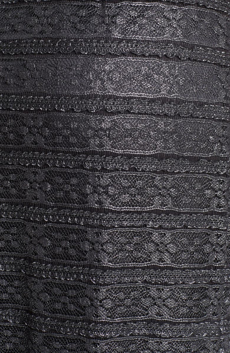 Calvin Klein Metallic Lace Sheath Dress, Alternate, color, 