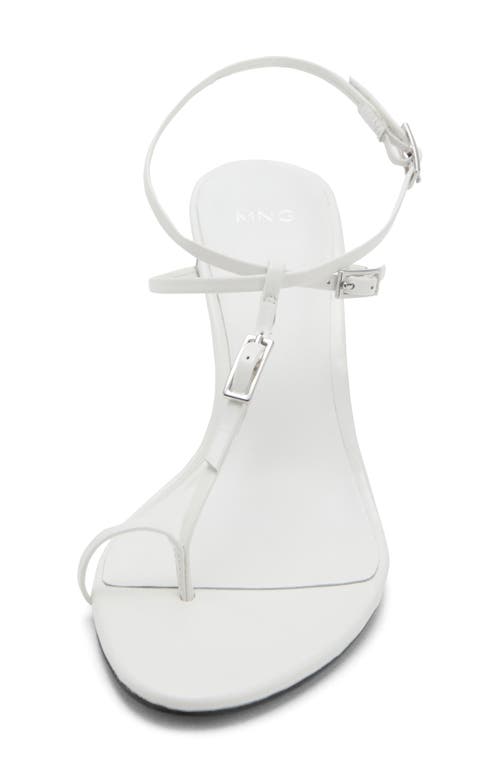 Mango Ankle Strap Sandal In White