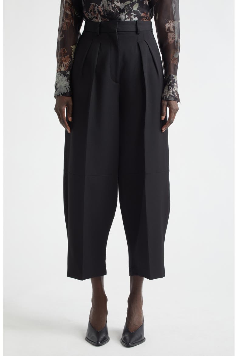 Dash Wool Ankle Pants, Main, color, BLACK