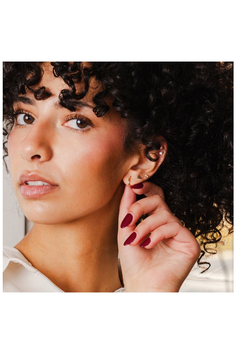 Live In Hoop Earrings, Alternate, color, GOLD