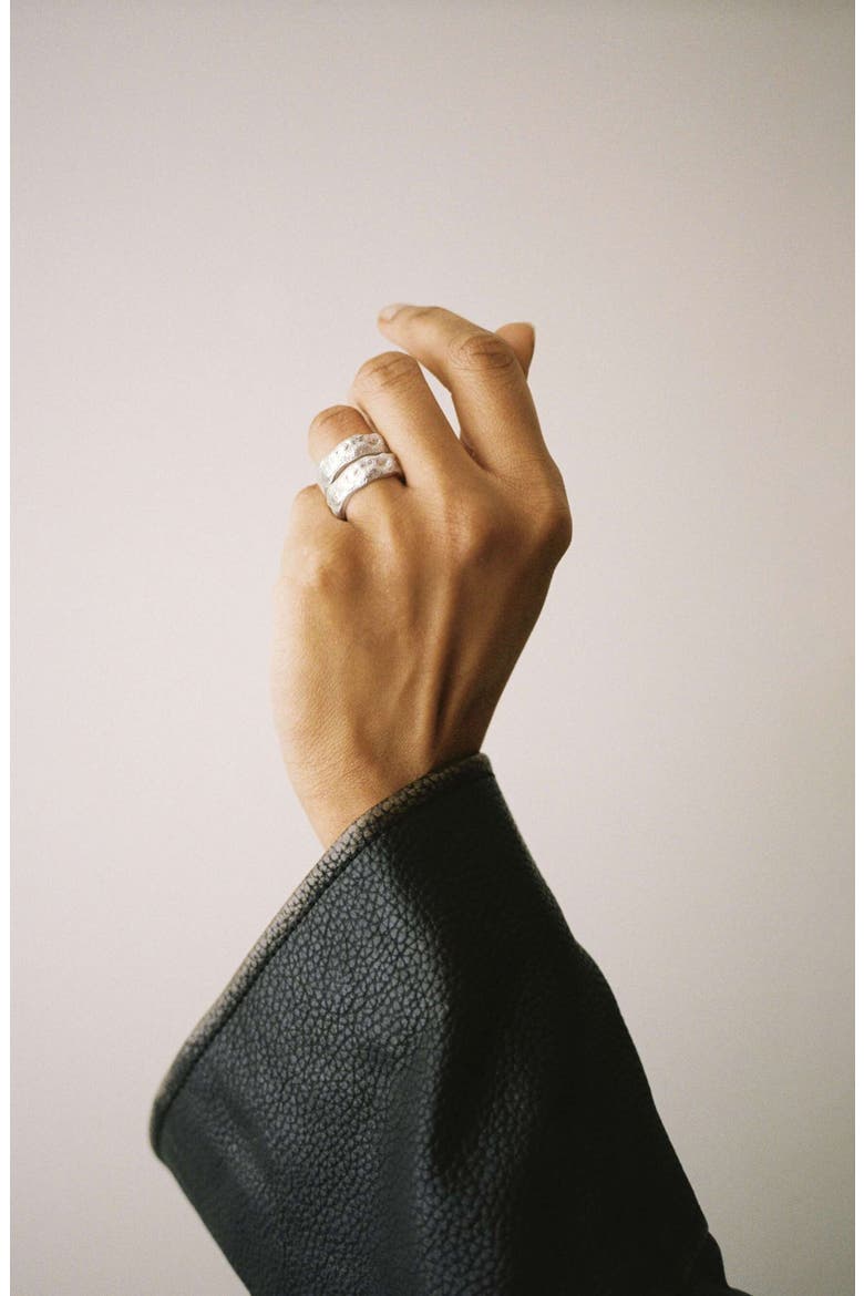 Chunky Ring Silver, Alternate, color, Silver