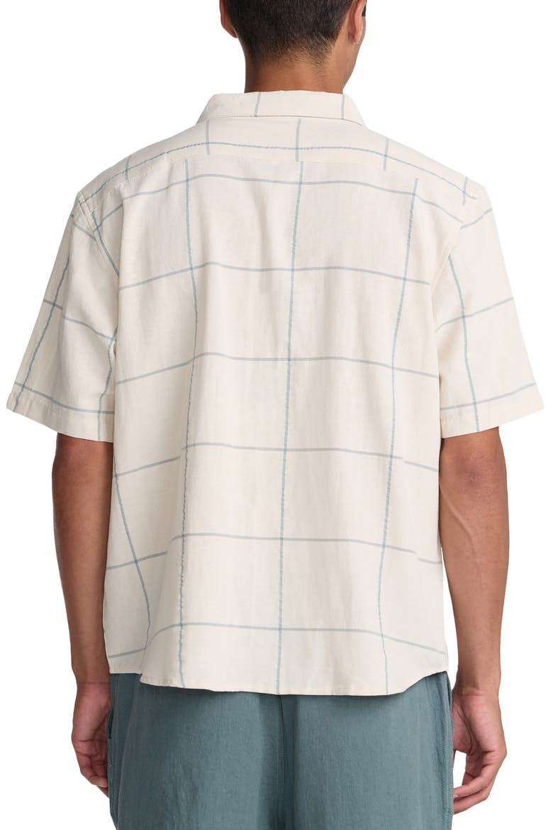 Vacancy Plaid Camp Shirt, Alternate, color, CERAMIC