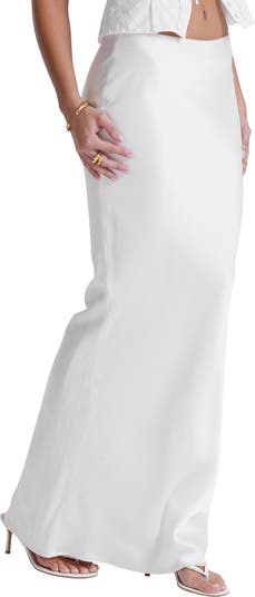Sydel Bias Cut Satin Maxi Skirt