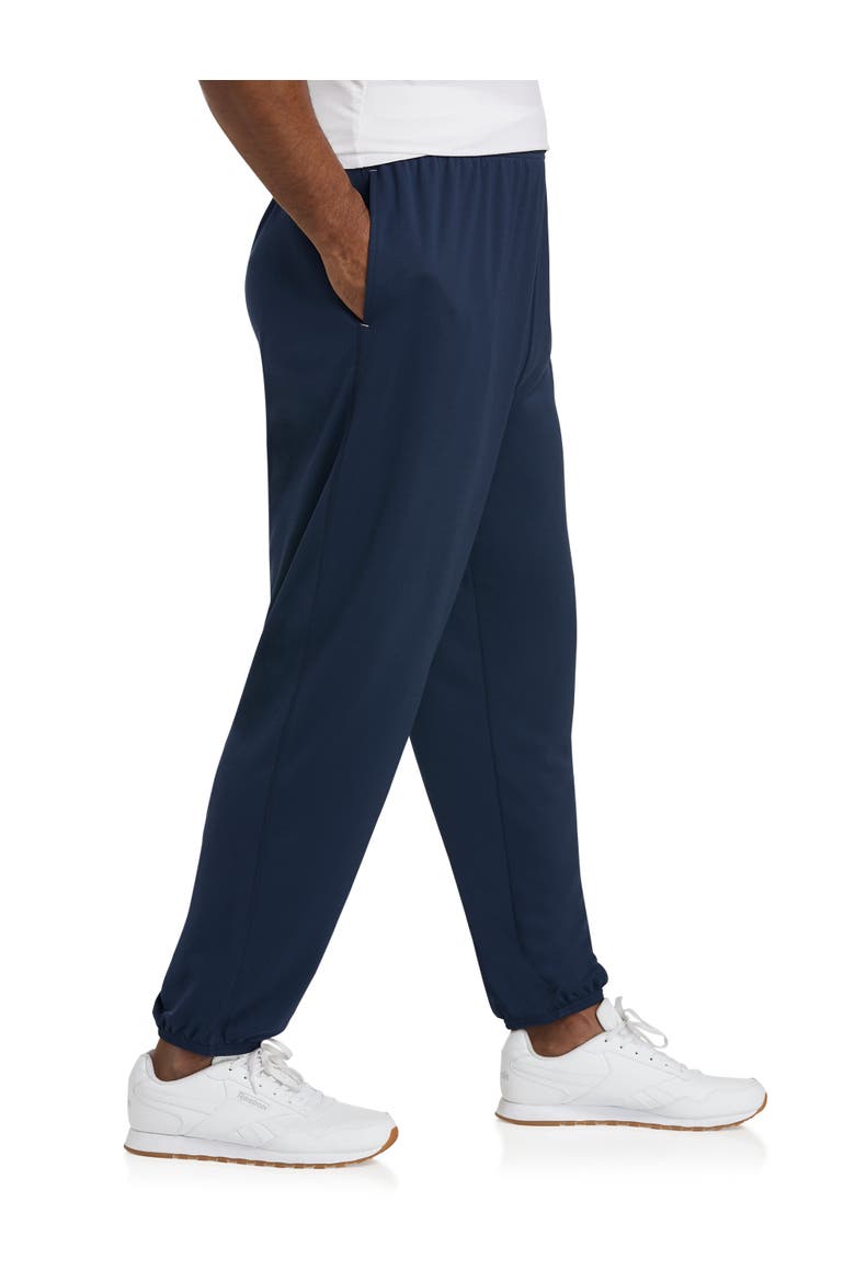 Performance Jersey Elastic-Hem Tech Pants, Alternate, color, NAVY