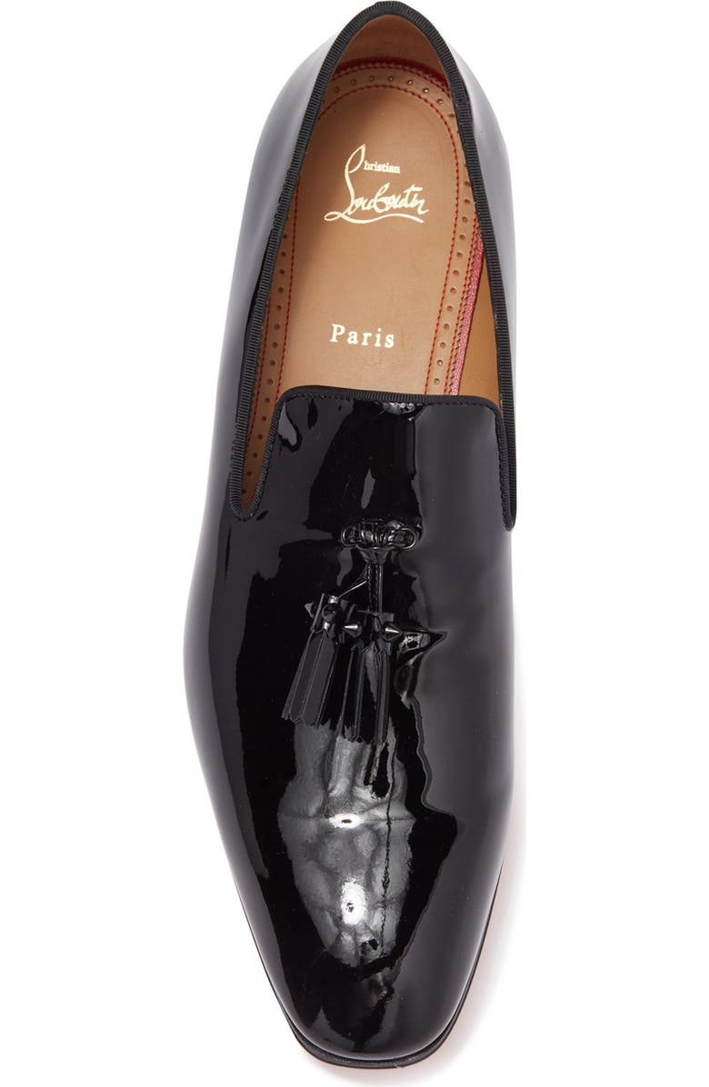 Christian Louboutin Dandelion Tassel Patent Leather Loafer, Alternate, color,