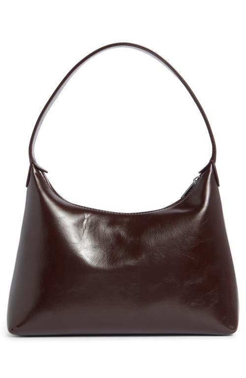 Stand Oil Plump Faux Leather Shoulder Bag In Brown