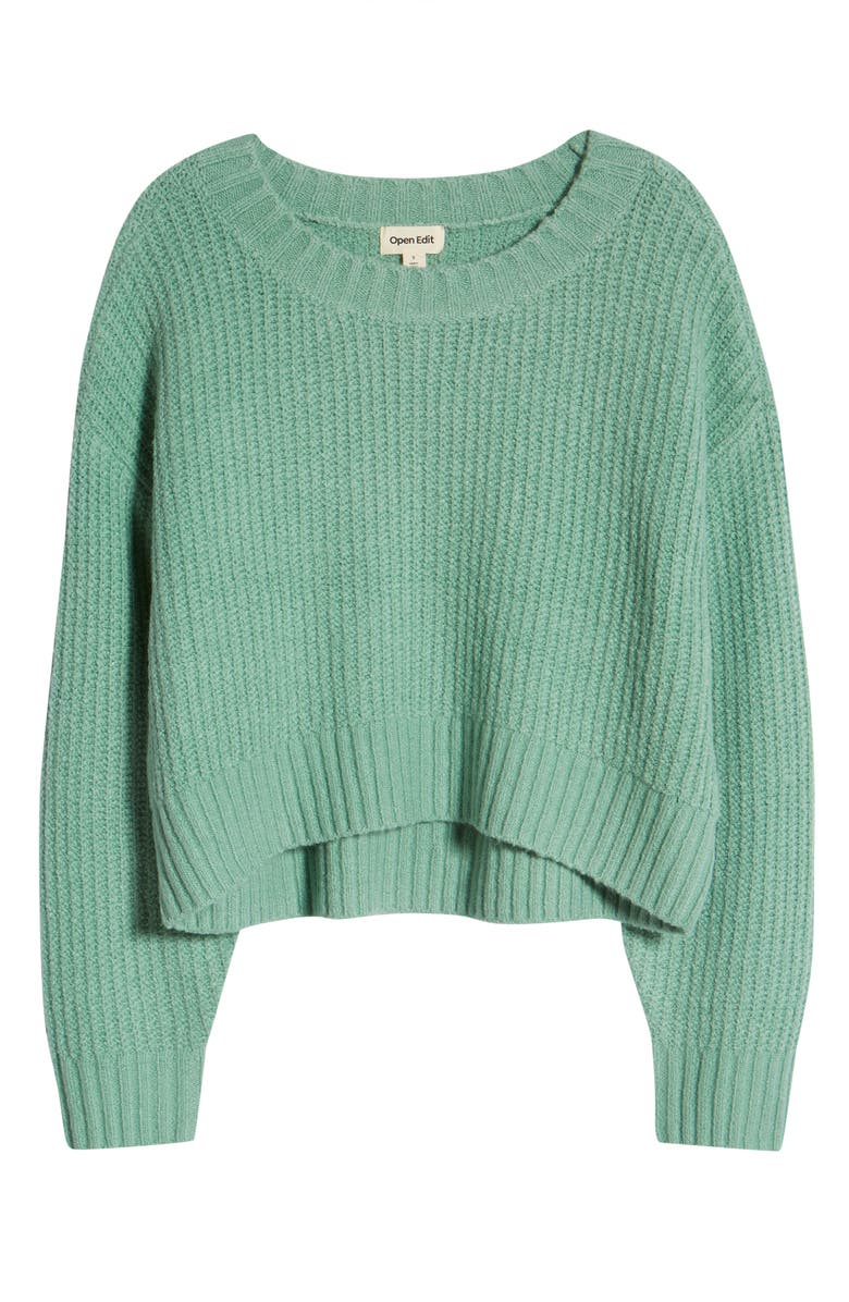Open Edit Boxy Cotton Blend Sweater, Alternate, color,