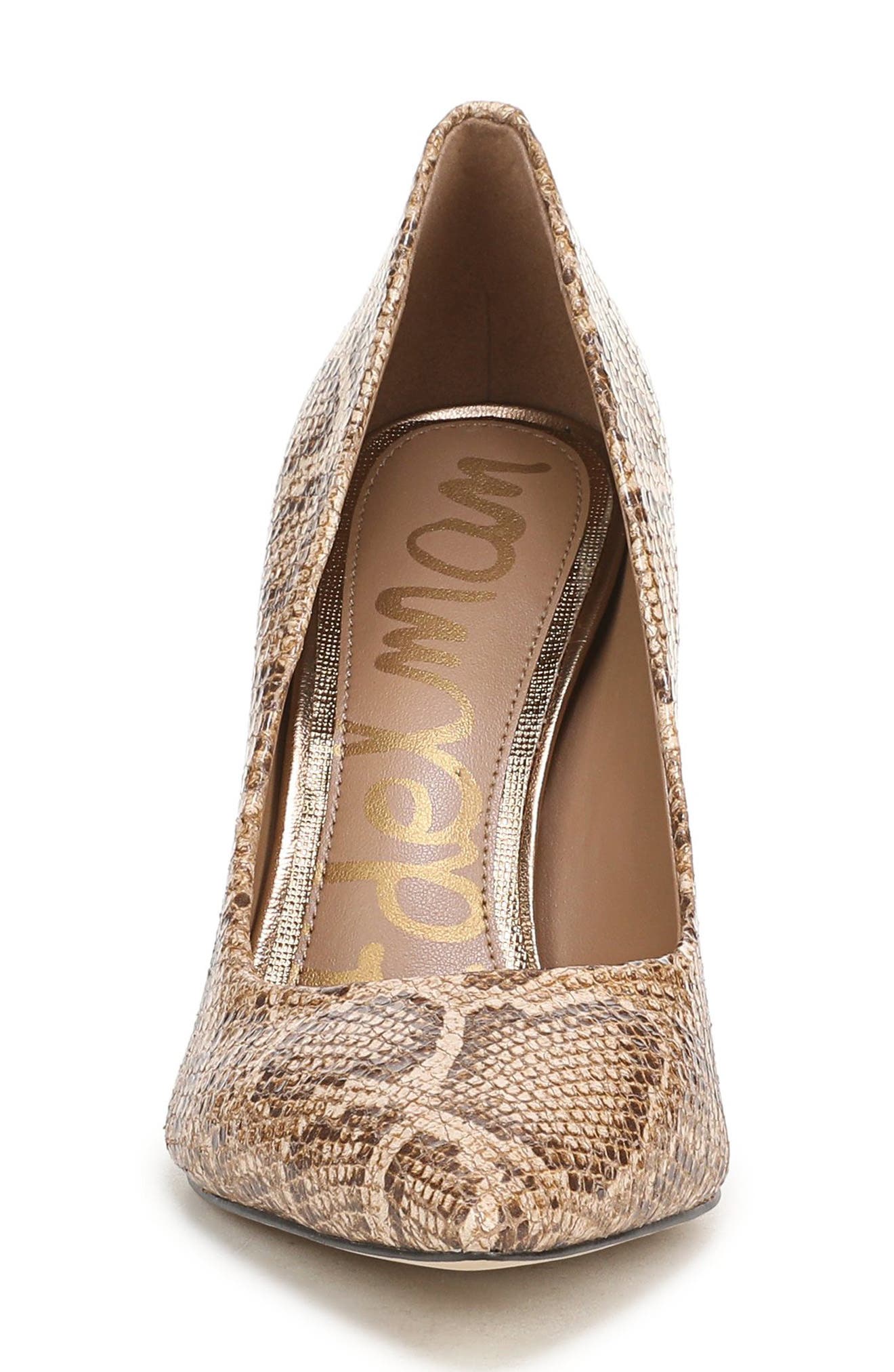 Hazel Pointed Toe Pump, Alternate, color, LIGHT SAND SNAKE PRINT