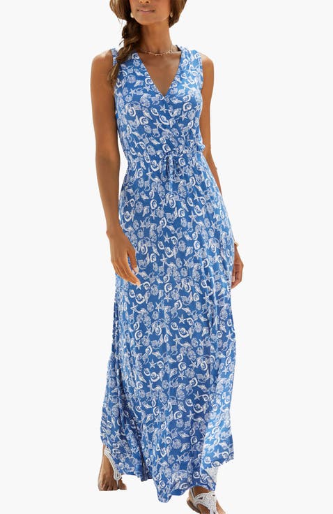 Women's Sleeveless V-Neck Maxi Dress